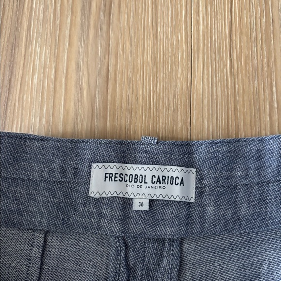 Frescobol Carioca Shorts Blue Linen Cotton Mens 36 Preppy Golf Casual - Picture 7 of 9